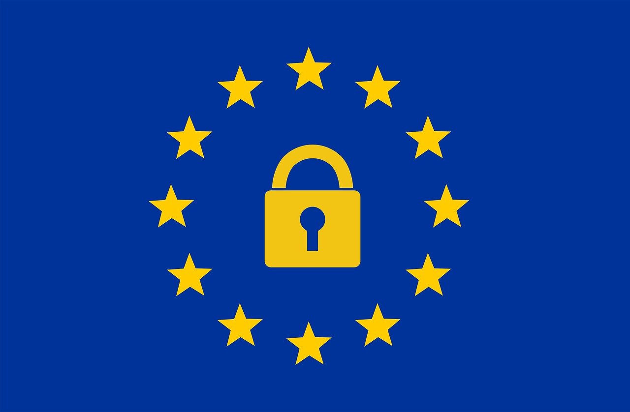 European Union GDPR compliance certification badge